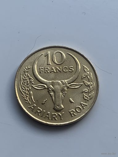 Мадагаскар 10 франков 1989