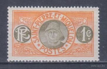 [838] Французские колонии. Сент-Пьер и Микелон 1909. Рыбак. МН