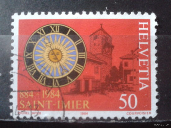 Швейцария 1984 1100 лет городу, часы
