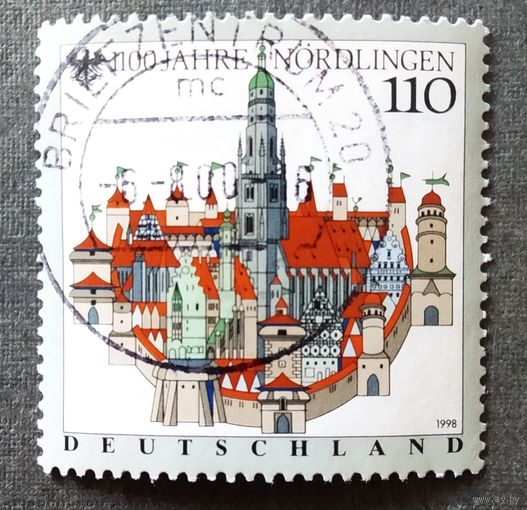 Марка Германия 1998 год 1100 лет Нёрдлингену