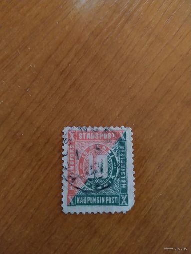 1871 Россия Великое княжество Финляндское городская почта Хельсинки перфорация 11 (5-3)
