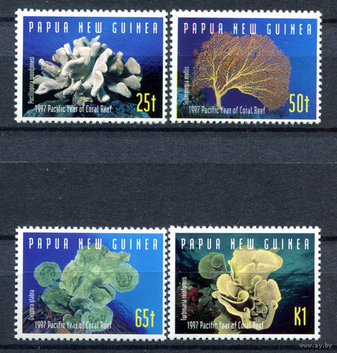 Папуа Новая Гвинея - 1997г. - коралловые рифы - 4 марки - полная серия, MNH [Mi 804-807]. #O-Se-Z-1-24