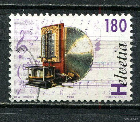 Швейцария - 1996 - Музыка 180С - [Mi.1588] - 1 марка. Гашеная.  (Лот 32HZ)-TG3P46