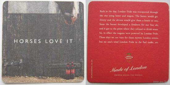 Подставка под пиво Fullers London Pride.