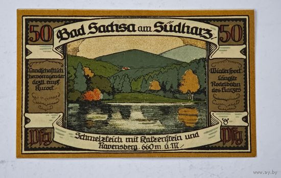 1921 год 50 пфеннигов Германия нотгельд