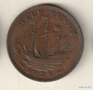 Великобритания 1/2 пенни 1939