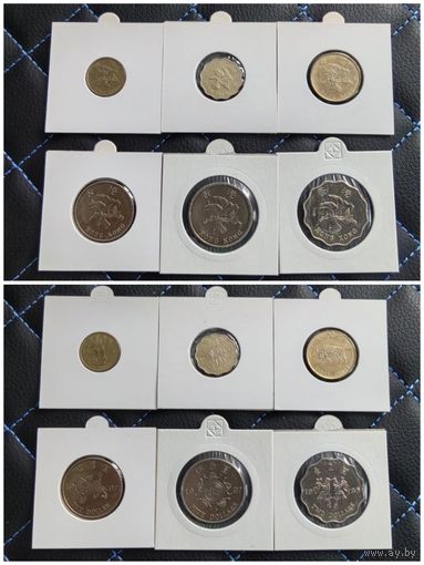 Распродажа !!! Гонконг 6 монет (10, 20, 50 центов, 1, 2, 5 долларов) 1997 г. UNC