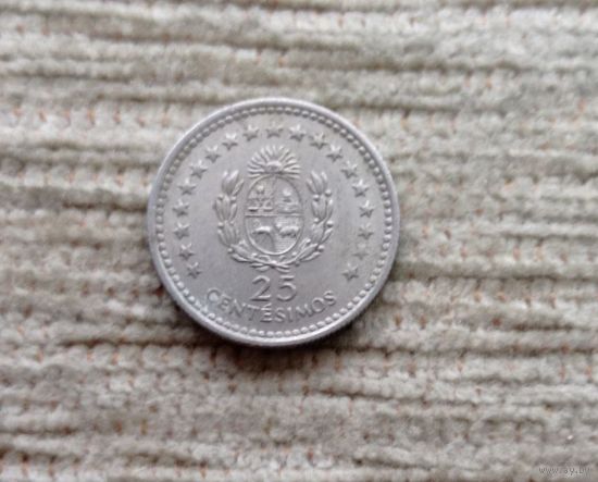 Werty71 Уругвай 25 сентесимо 1960
