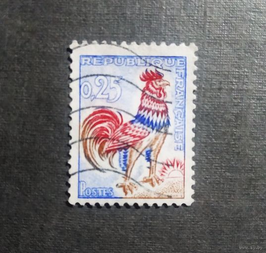 Марка Франция 1965 год Галльский петух