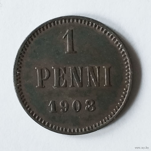 1 пенни 1908 года. XF