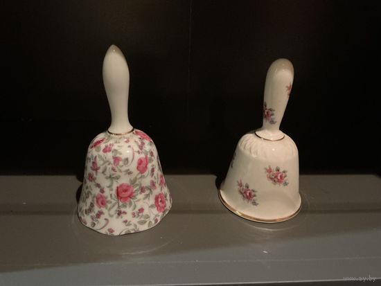 Колокольчик фарфор Цветы Розы  Англия Винтаж Staffordshire