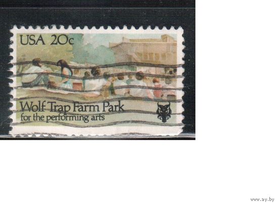 США-1982, (Мих.1599) , гаш. , Парк, Театр  (одиночка),
