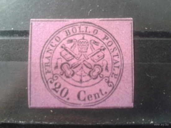 Папская область, Италия. 1867.  *Стандарт. Папский герб. Mi-110.0 евро