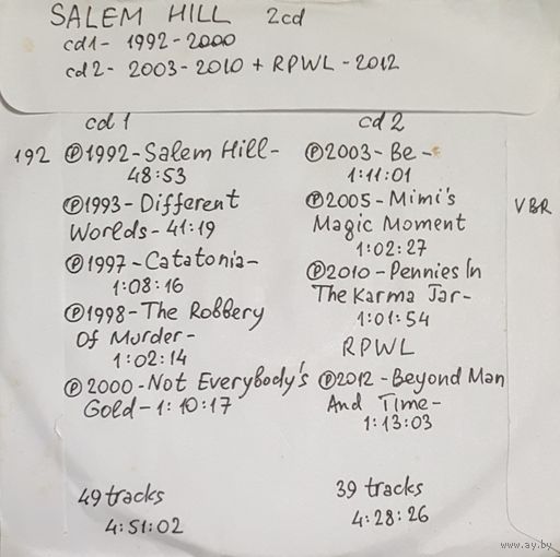 CD MP3 дискография SALEM HILL - 2 CD