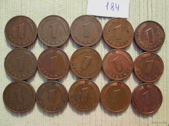 35 монет один пфенниг ФРГ