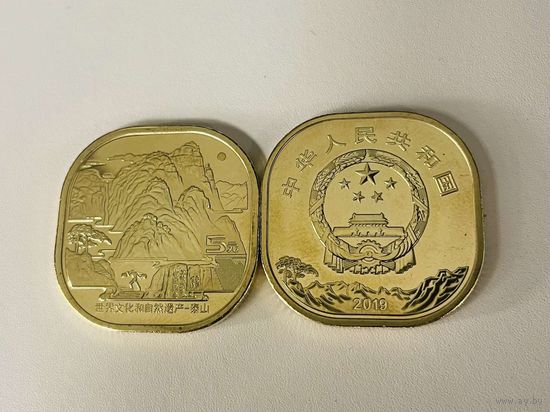 Китай 5 юаней 2019 Гора Тайшань UNC