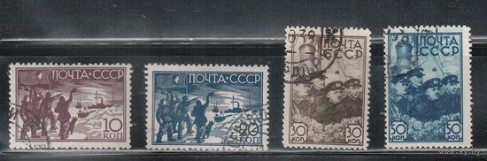 СССР-1938, (Заг.515-58), гаш., Станция "Северный полюс"(полная серия)