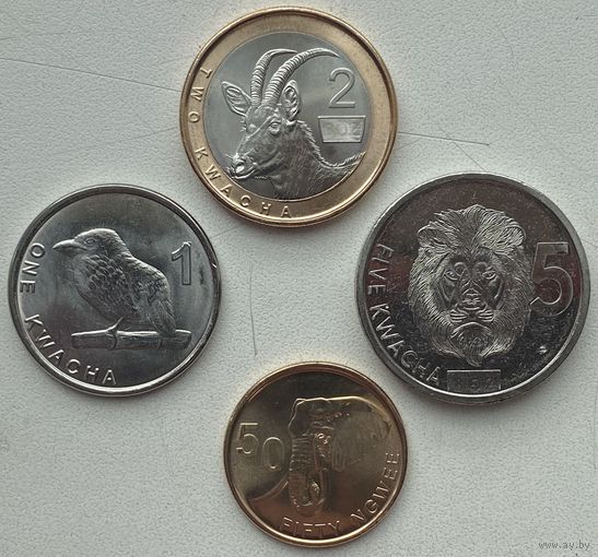 Замбия 50 нгве, 1, 2, 5 квача 2024 г.