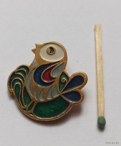 Знак, значок из СССР, птичка
