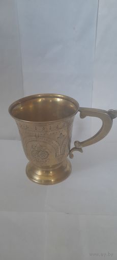 КРУЖКА ЛАТУННАЯ,ИНДИЯ.