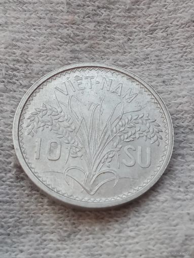 9. Распродажа коллекции! Вьетнам 10 су 1953 г. Редкая! UNC!