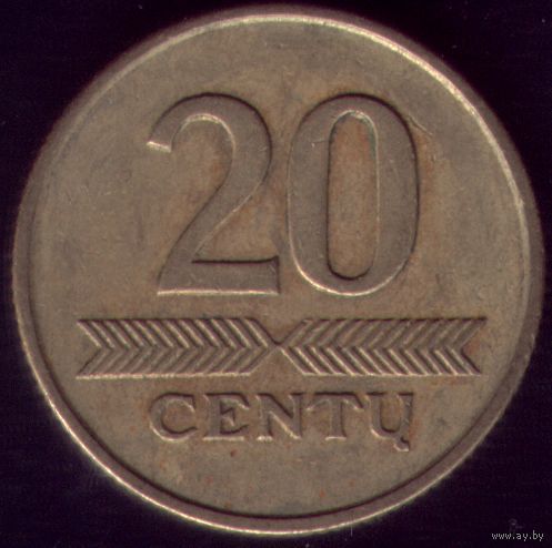 20 центов 1997 год Литва