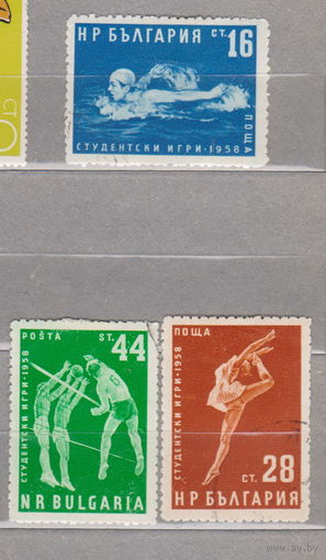 Спорт  Студенческие спортивные игры Болгария 1958 год лот 14 полная серия менее 40 % от каталога