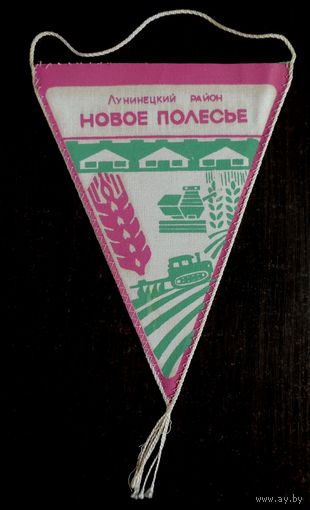 Вымпел "Новое Полесье" Лунинецкий район. Размер 15-20 см.