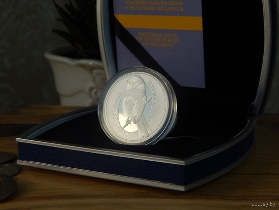 Тираж 750!!! "Белая синица" серии "Птица года", 10 рублей, 2022 год