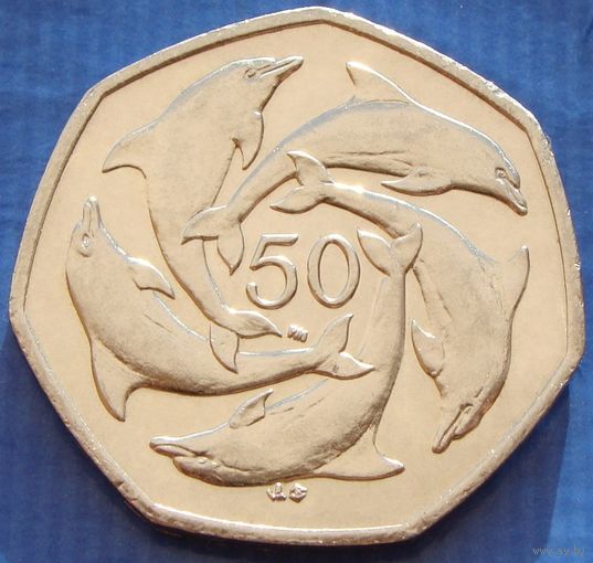 Гибралтар. 50 пенсов 2001 год  KM#778