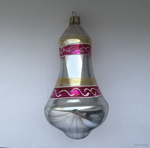 Елочная игрушка большой колокольчик СССР К.20