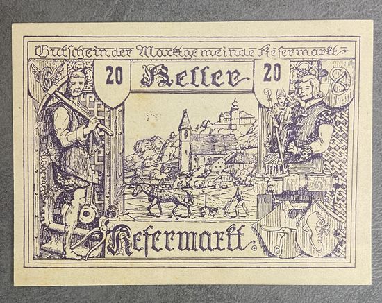 Нотгельд Австрия Рефермарт, 20 геллеров 1920 год.