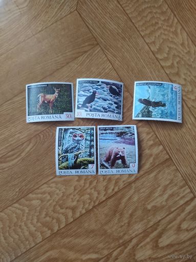 Румыния марки 1992 г. Фауна.