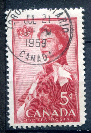 Канада - 1959г. - визит королевы Елизаветы II - 1 марка - полная серия, гашёная [Mi 333]. #3-WK-100-A-2