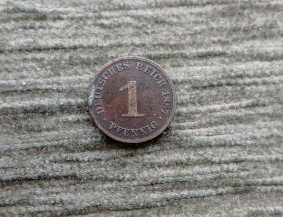 Werty71 Германия 1 пфенниг 1887 J