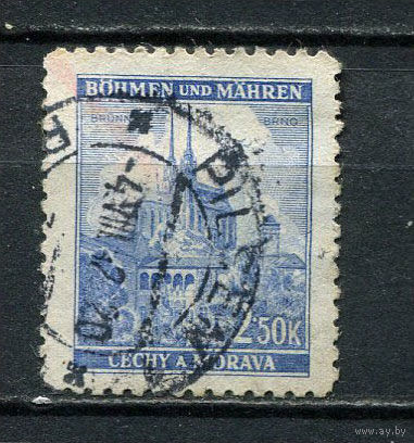 Богемия и Моравия - 1941/1942 - Брунн 2,50K - [Mi.71] - 1 марка. Гашеная.  (Лот 22HD)-T4P3