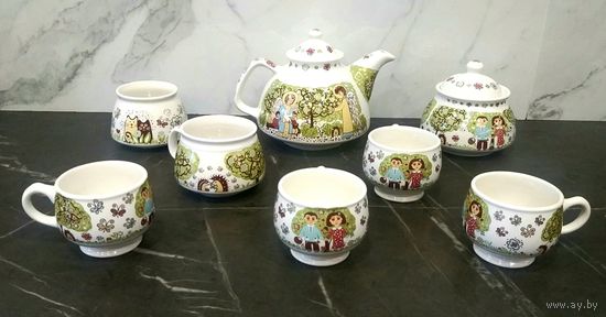 Сервиз на 6 персон * Свято - Елисаветинский Монастырь * Минск * 8 предметов * Керамика * как Новый