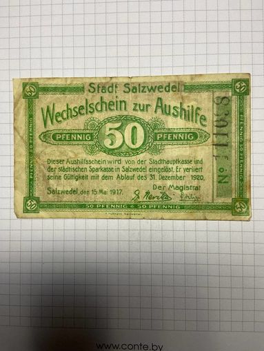 Нотгельд 50 пфеннигов (Германия Веймарская республика). -2612