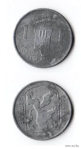 1 франк Бельгия 1942 года