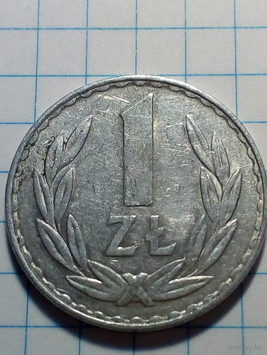 1 злотый Польша 1977 год