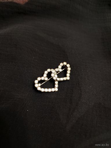 Брошь Сердечки