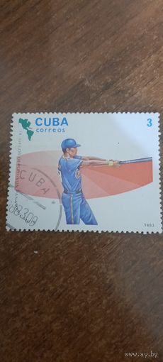 Куба 1983. Панамериканские игры. Бейсбол. Марка из серии