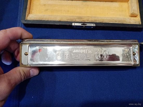 Губная гармошка Honner Germany длина 19см, ширина 4см, коробка 21см