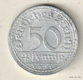 Германия 50 пфенниг 1921 А