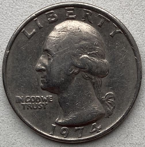 США 25 центов (квотер) 1974 г.