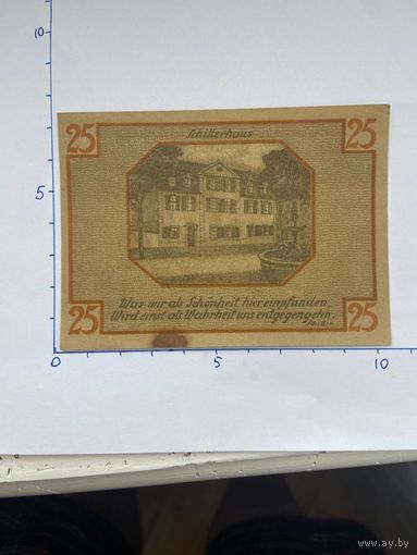 Нодгельд 25 пфеннигов Веймар. Веймарская республика - 0202