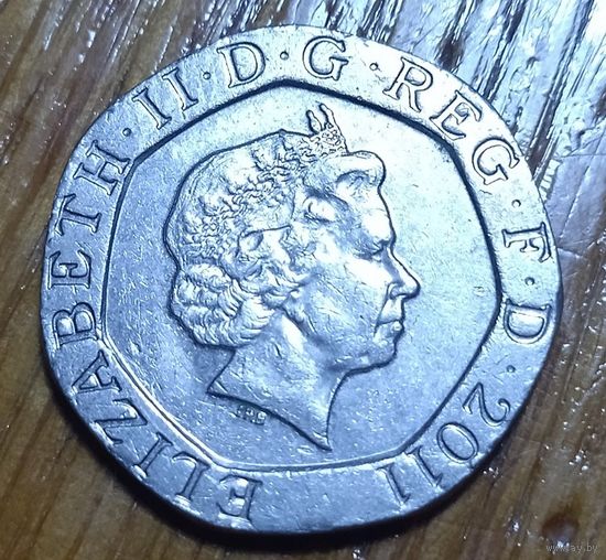 Великобритания, 20 пенсов 2011 года