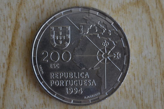 Португалия 200 эскудо 1994 (500 лет разделению зон влияния между Португалией и Испанией)