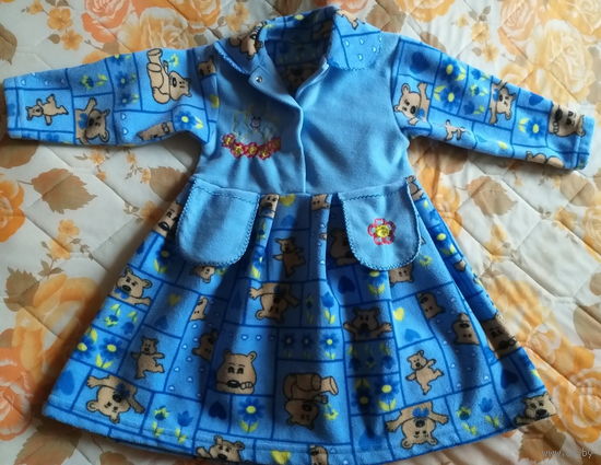 Платье теплое, фланелька, на 2года, б.у