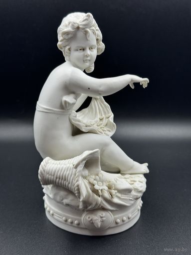 Скульптура знак зодиака. Овен. Бисквит. 19 век. С рубля!